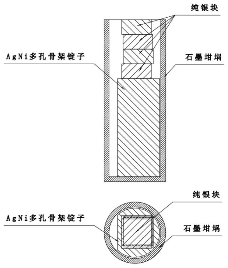 Method for preparing agni electrical contact material based on foaming infiltration process and product thereof