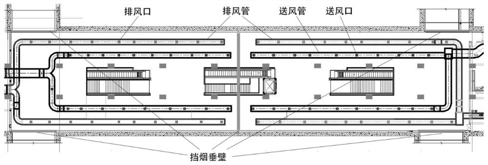 Subway station hall smoke prevention and exhaust method based on real-time monitoring