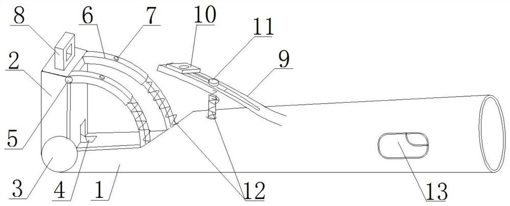 Slope and wall joint grooving device with centralizing limiting function