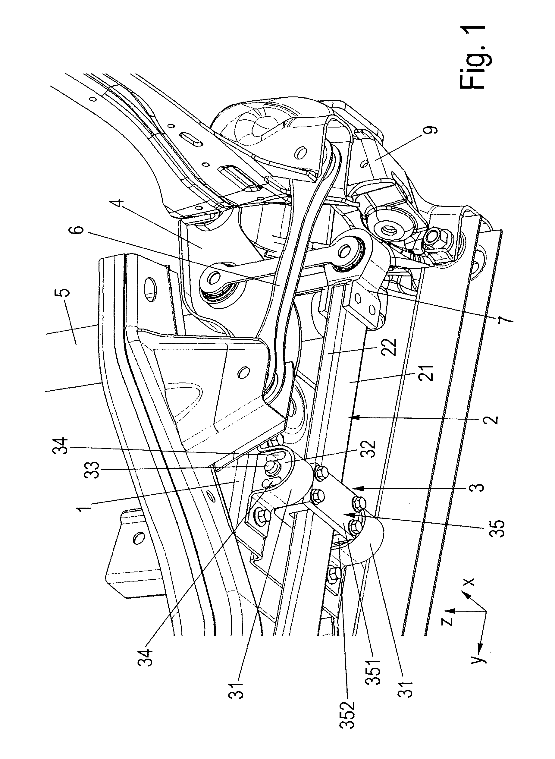 Wheel suspension of a motor vehicle