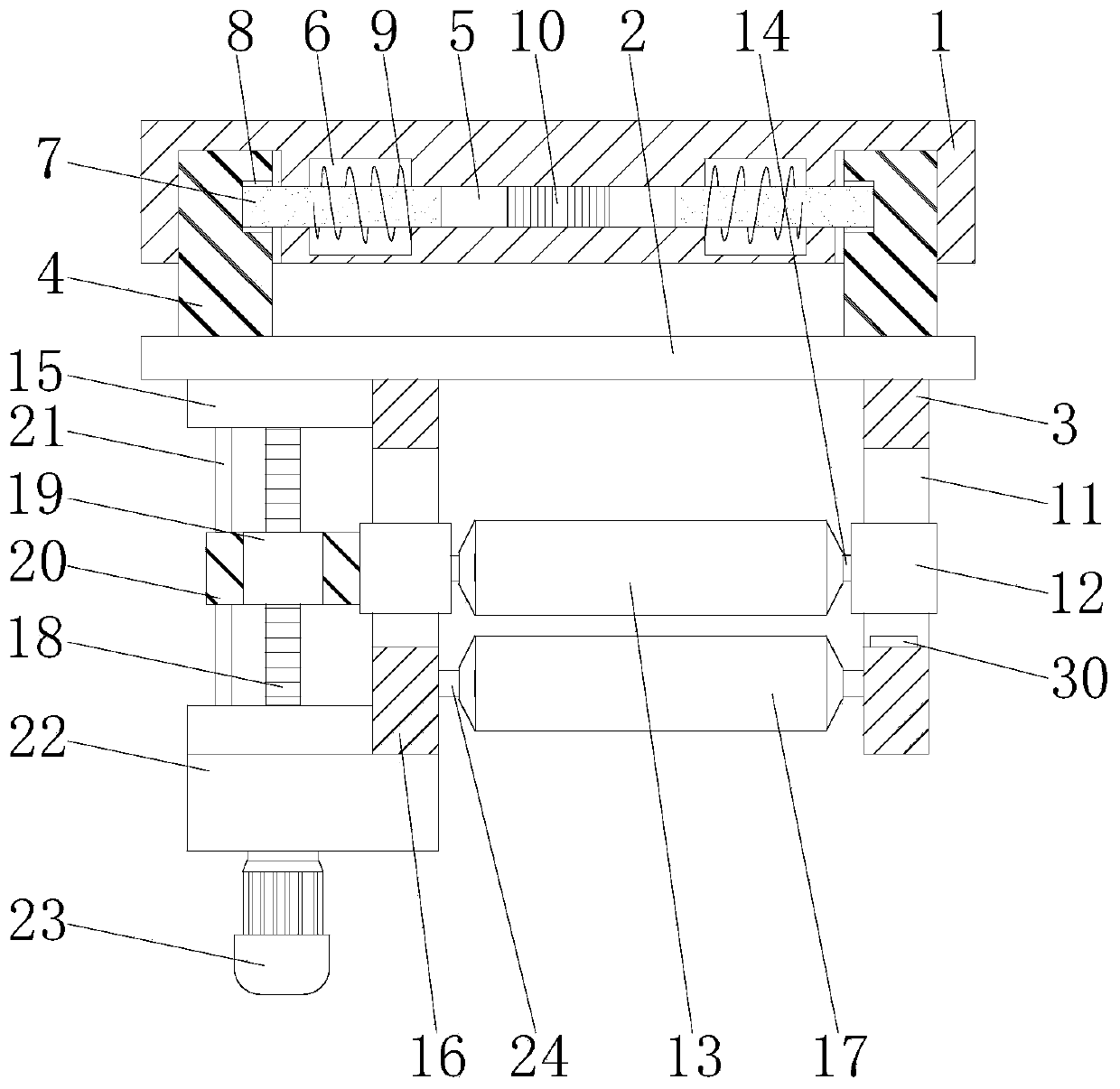 Pole piece cold-pressing device for lithium battery production