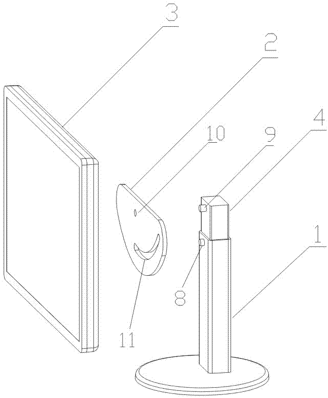 Automatic rotating device for display screens of desktop computers