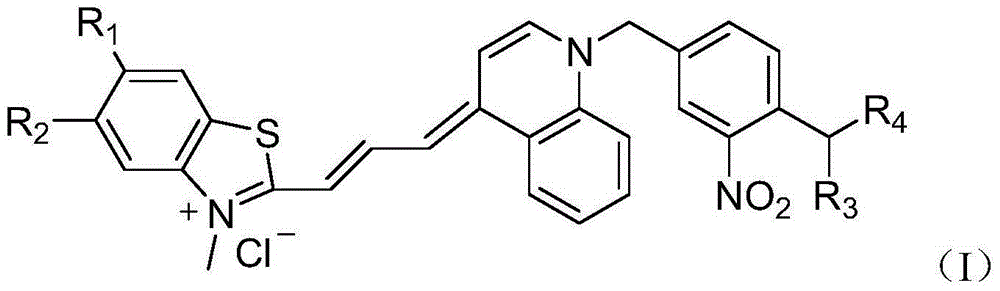 A kind of asymmetric cyanine dye compound and application