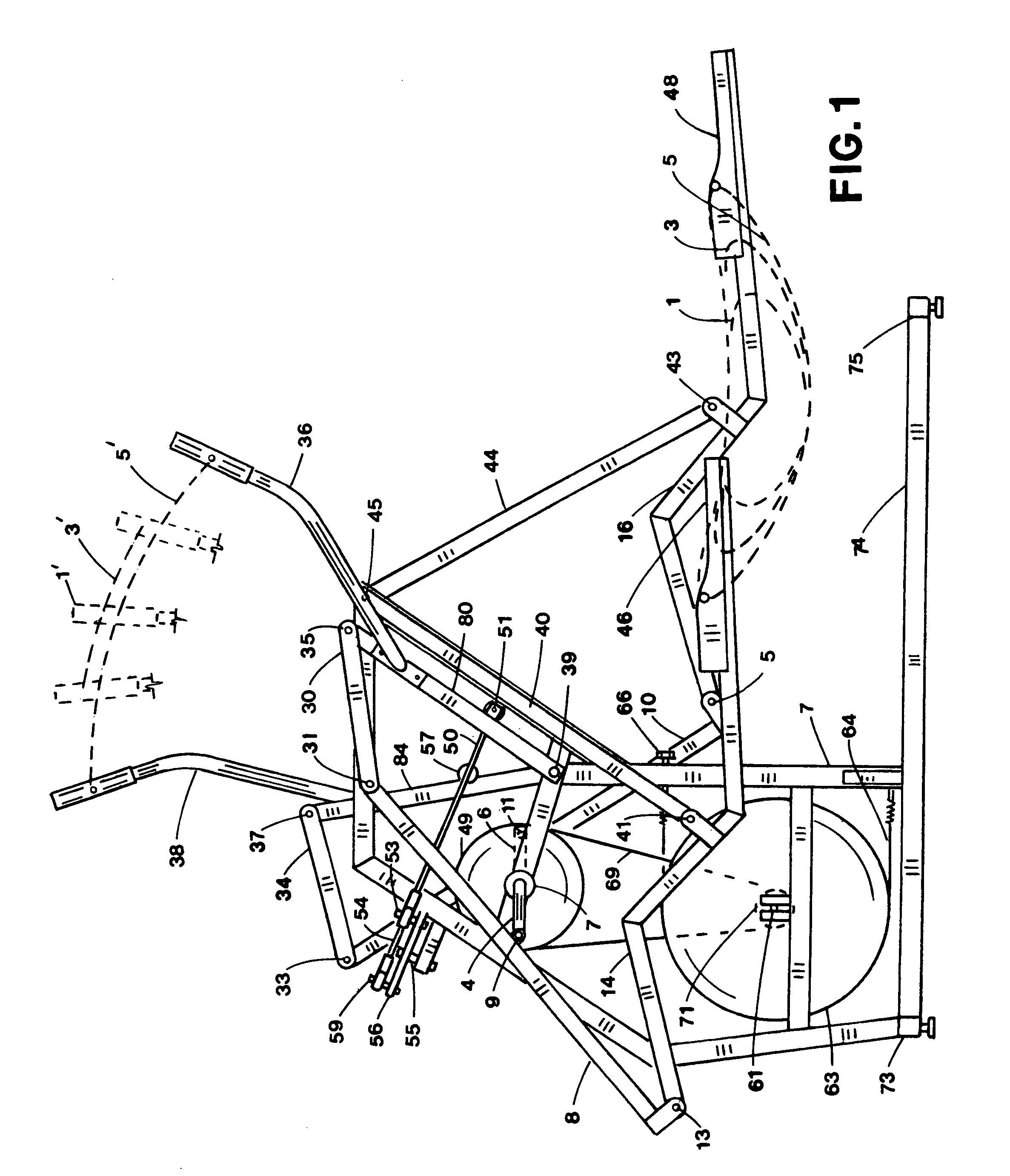 Free course elliptical exercise apparatus