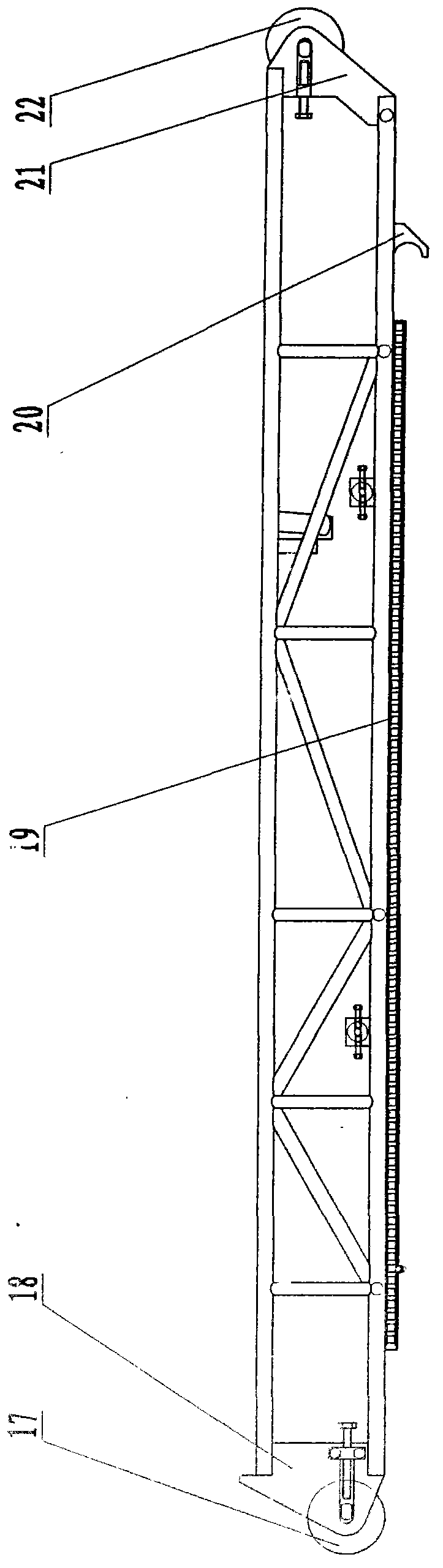 Movable and retractable type elevated grain binning machine