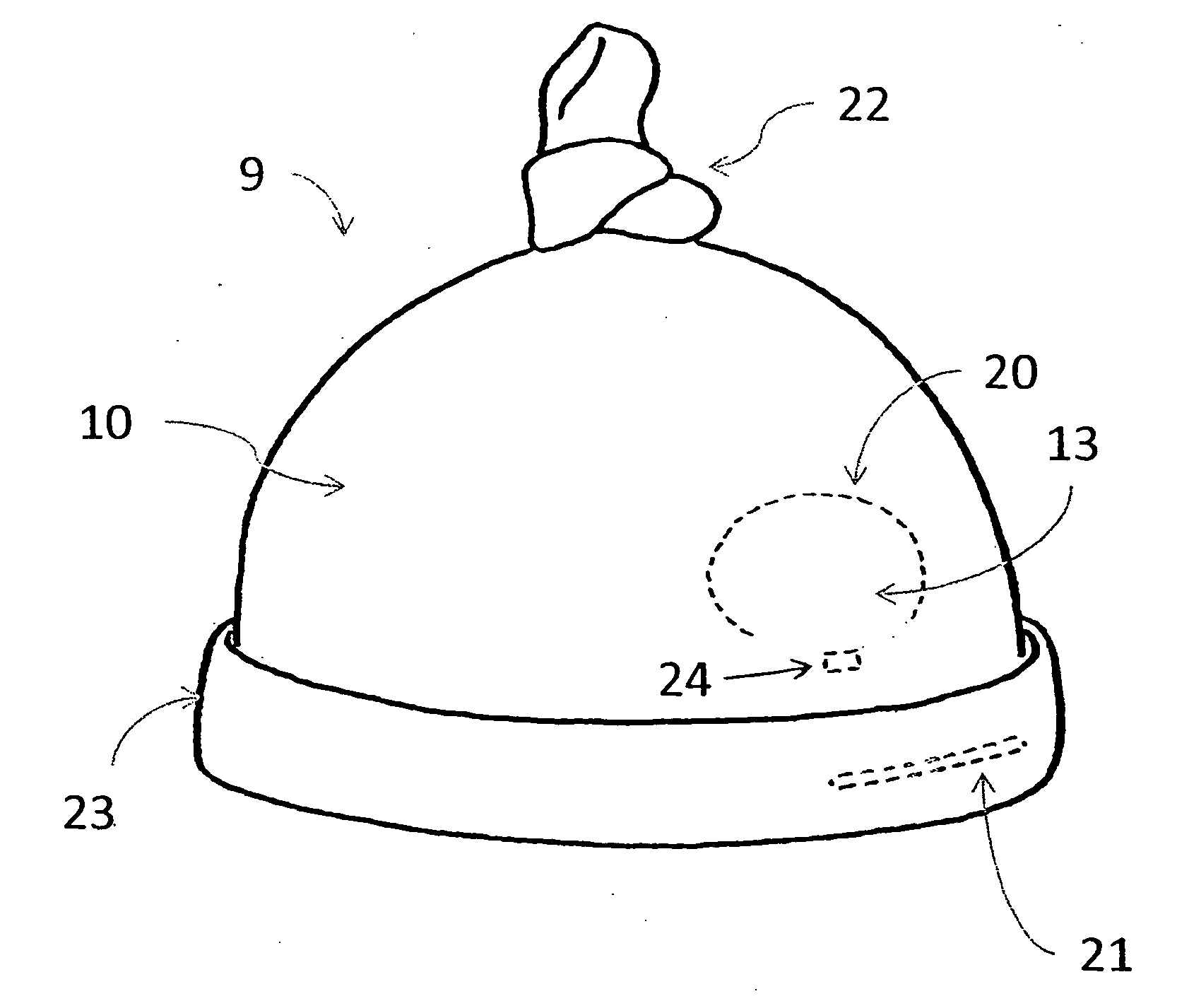 Infant headwear for treating an infant's persistently maintained head position, seen in conditions such as plagiocephaly (baby flat head) and torticollis (wry neck)