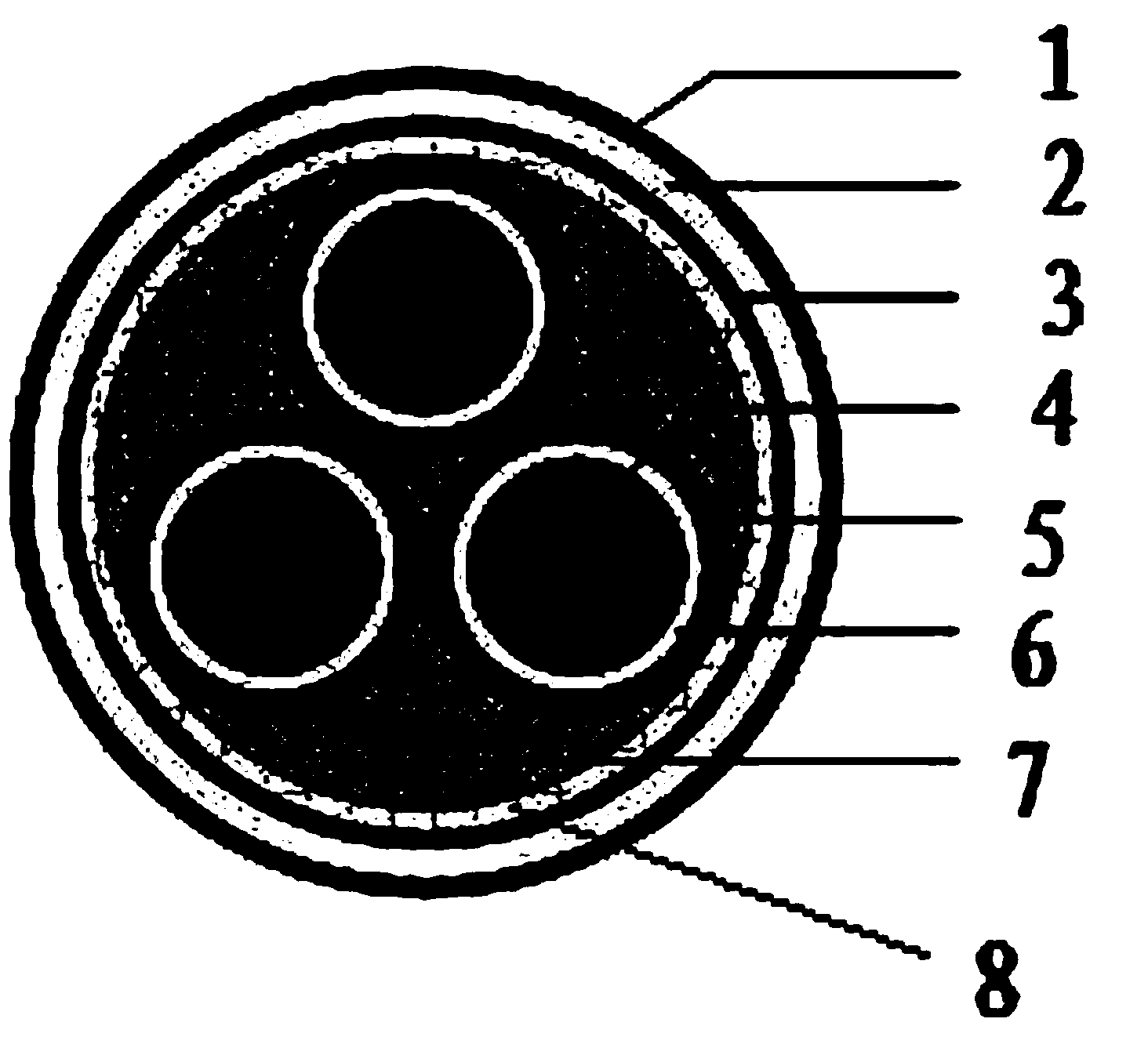 Phase-change temperature-control type high-voltage cable