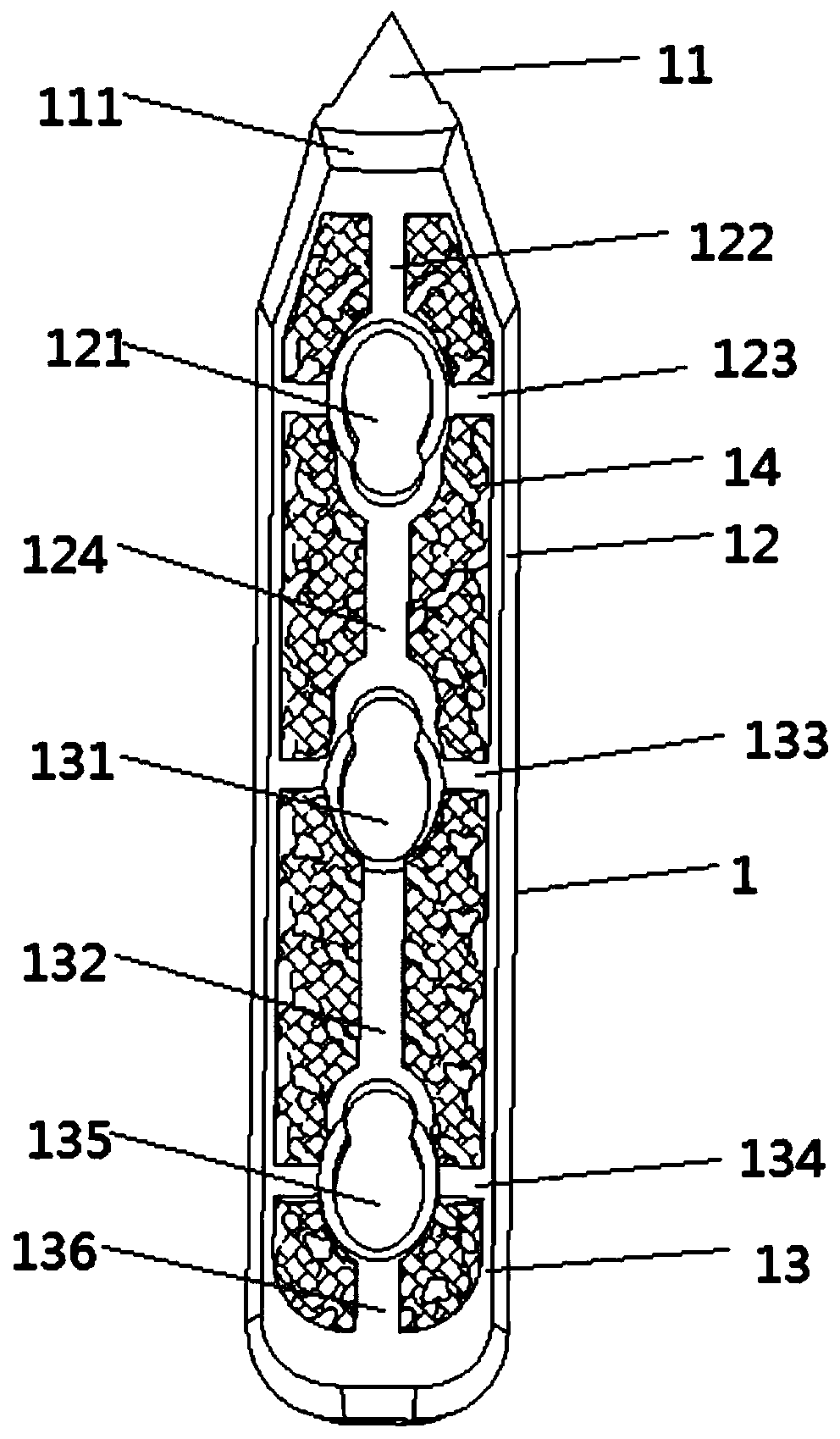 Auxiliary resetting internal fixing device for femoral neck fracture