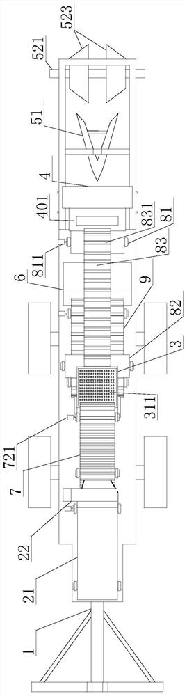 Corn stalk processing device and method for processing corn stalks