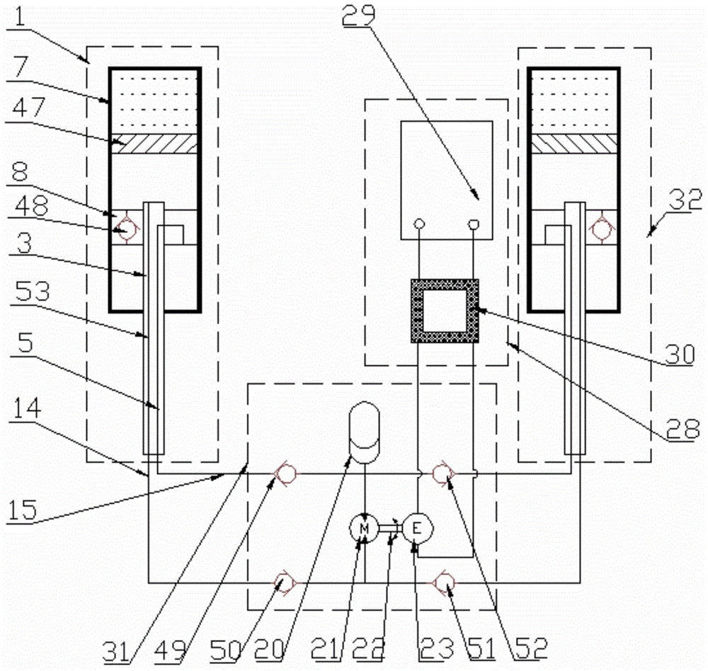 Parallel-connection liquid-electricity feed suspension system