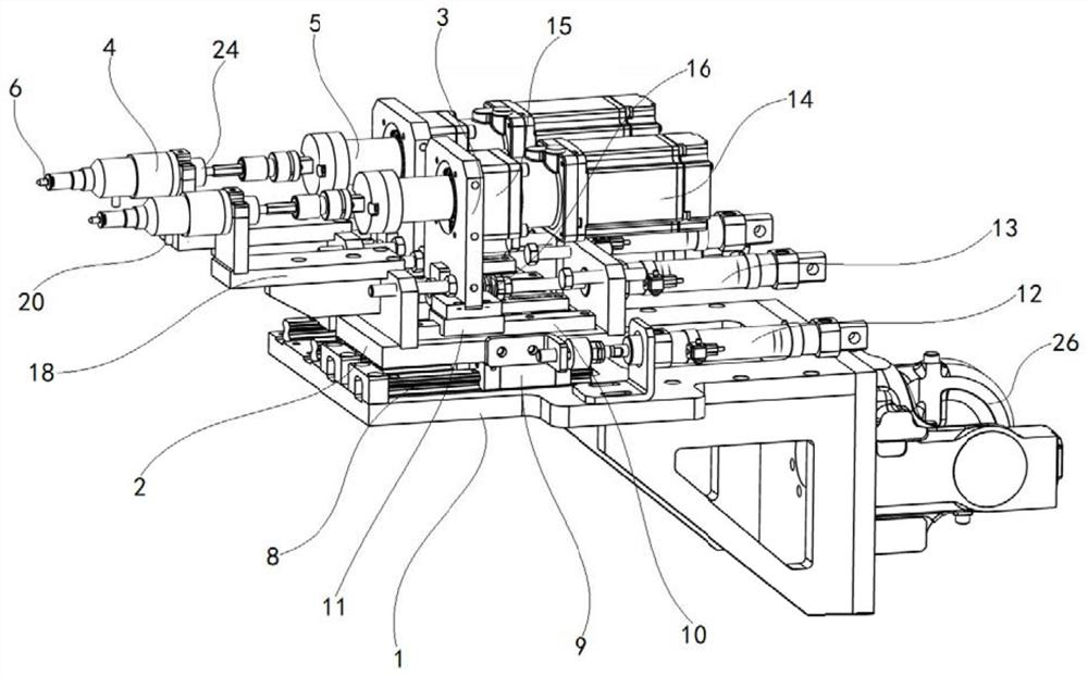 Screw assembling and disassembling clamp suitable for mechanical arm