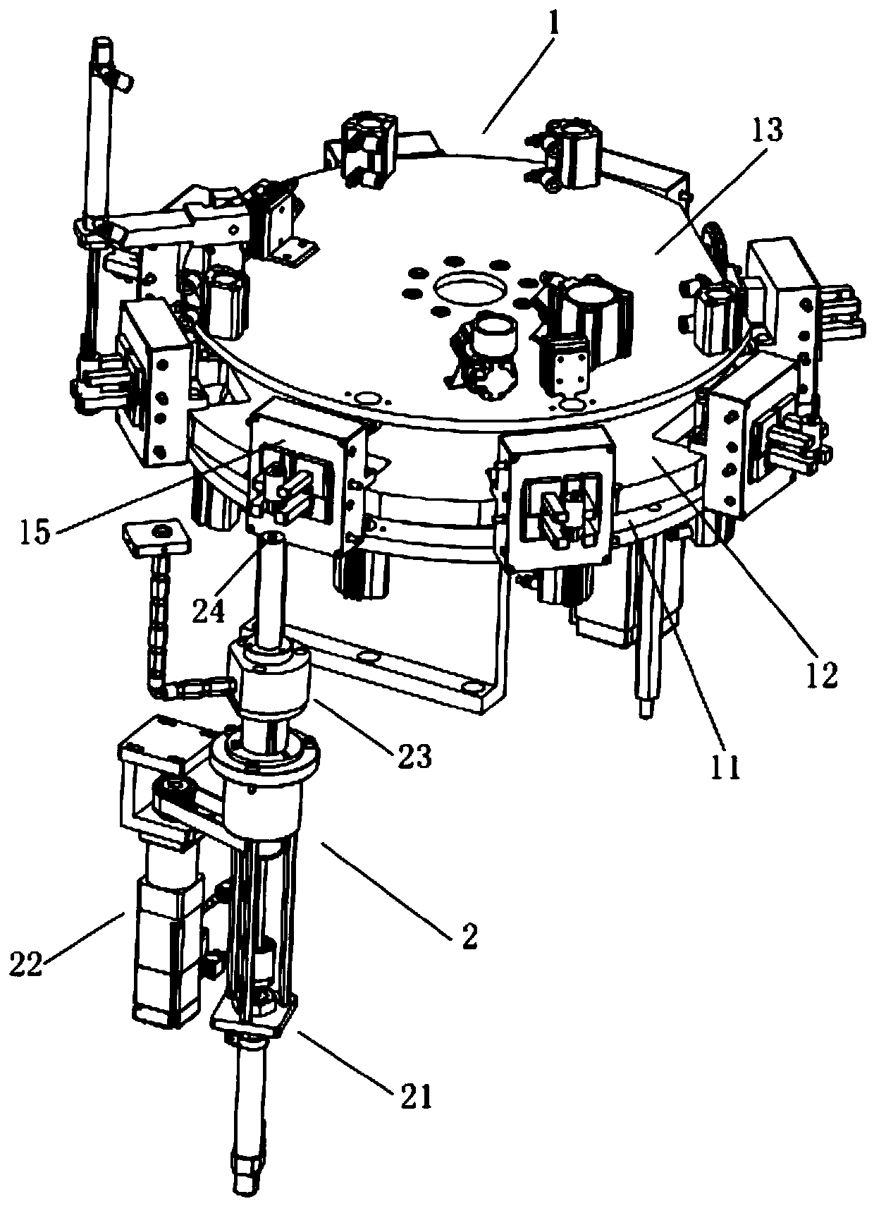 Core needle and core pack inner hole expanding mechanism