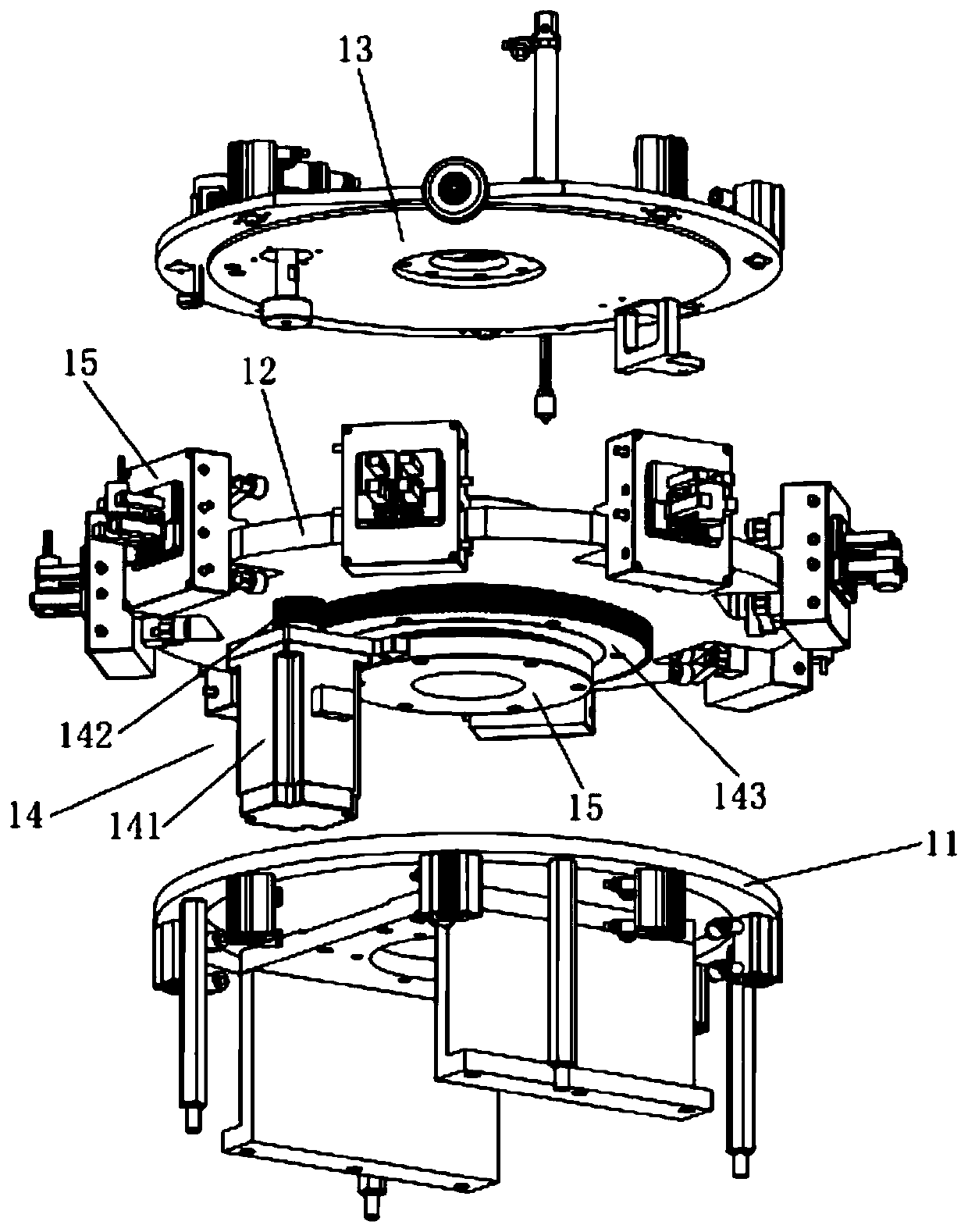 Core needle and core pack inner hole expanding mechanism