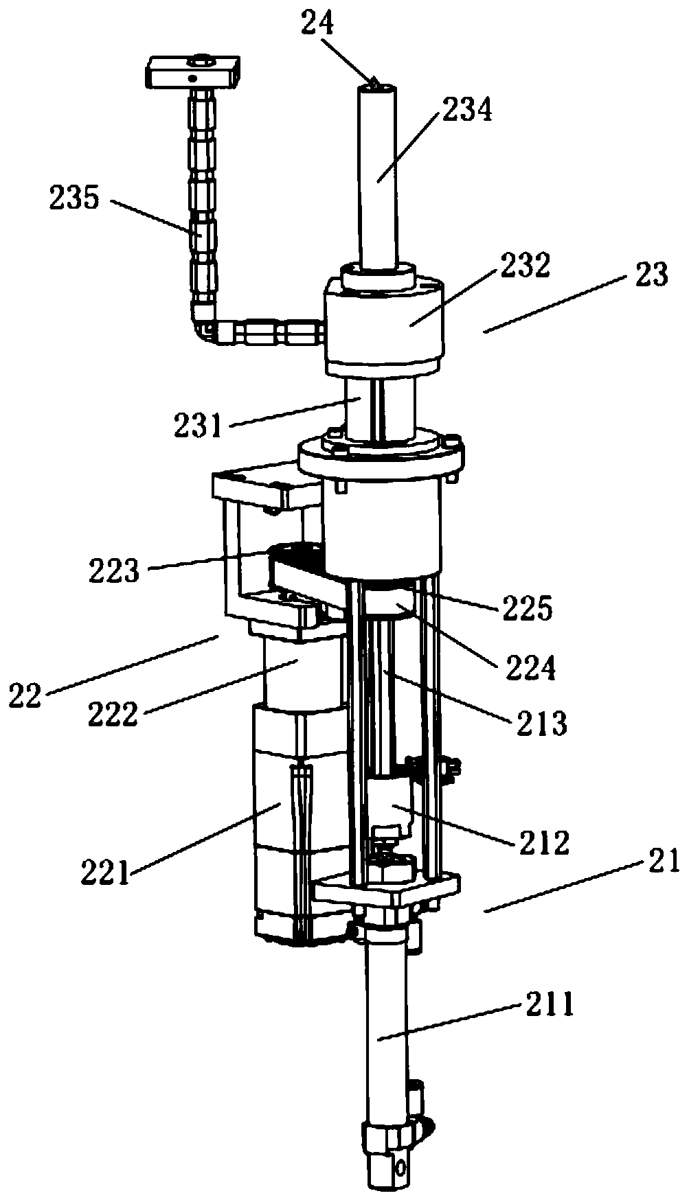 Core needle and core pack inner hole expanding mechanism