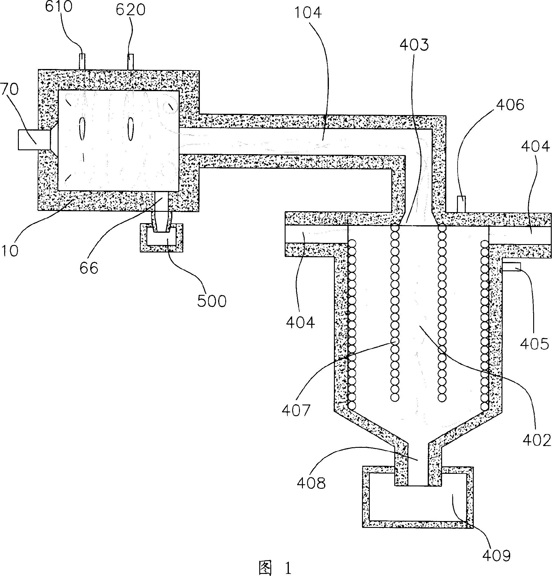 Heat conductive oil furnace using emulsifying coke mortar vortex burning device