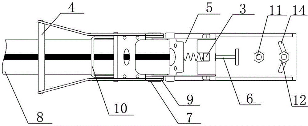 Insulator bracket fastening device for replacing strain insulator of power transmission line