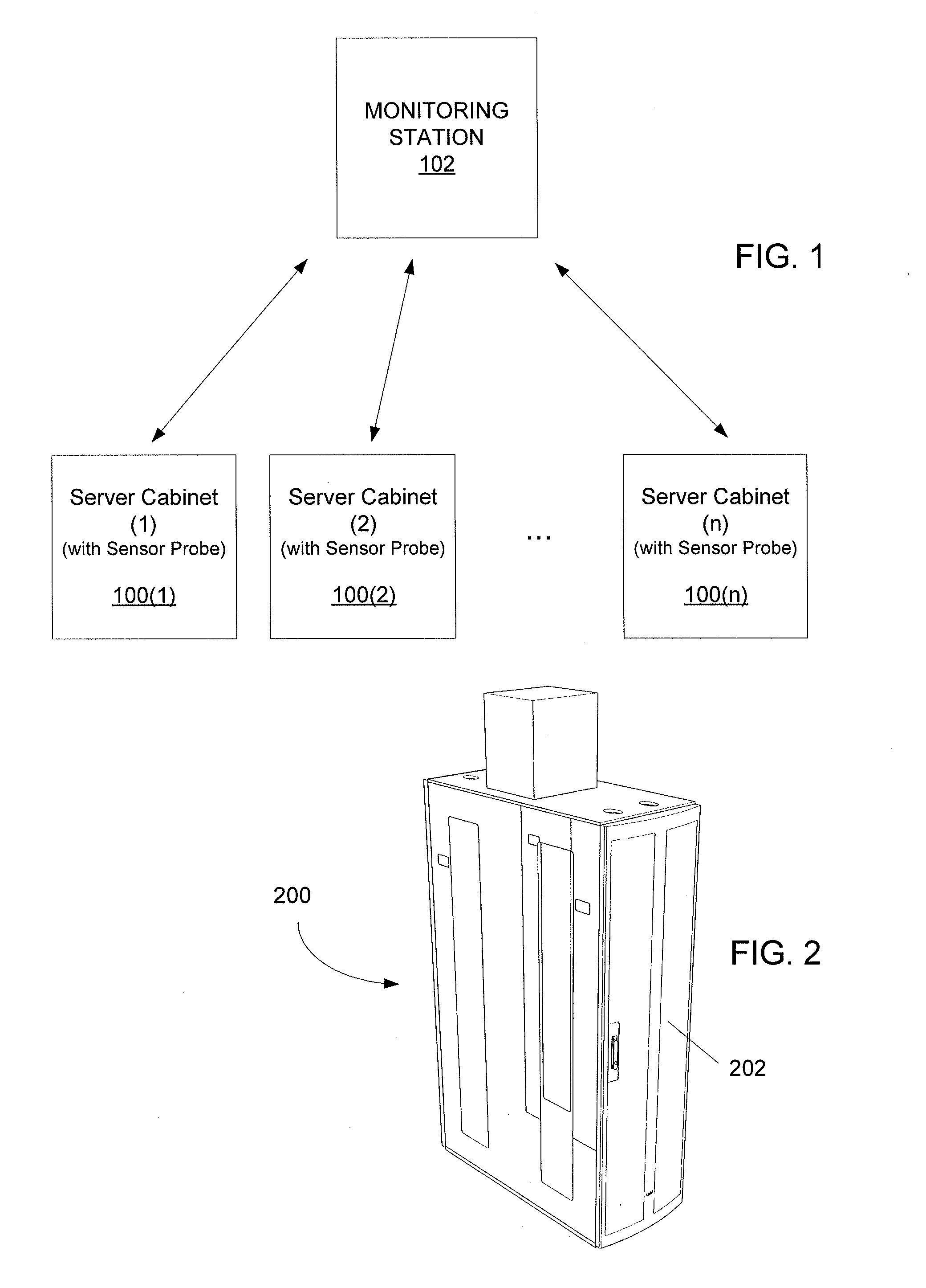 Temperature-Humidity Monitoring Assembly for Closed Server Cabinet