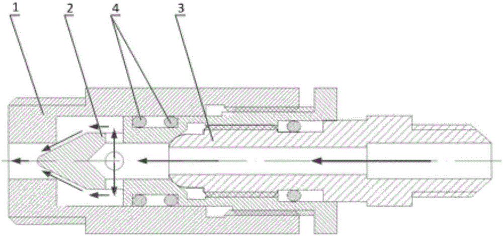 Microminiature feeding and discharging valve