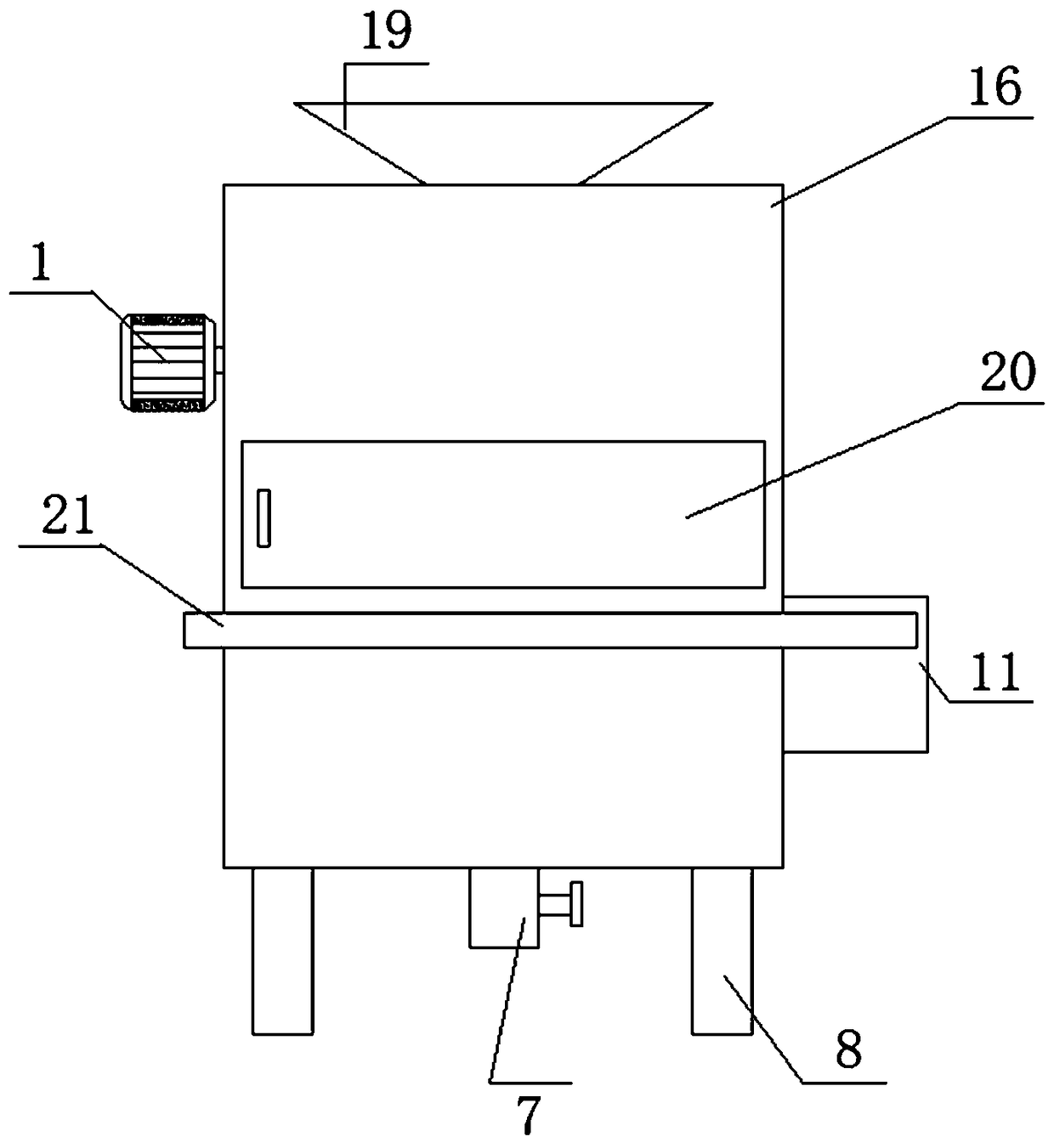 Leftover material environmental protection recycling device for wood machining