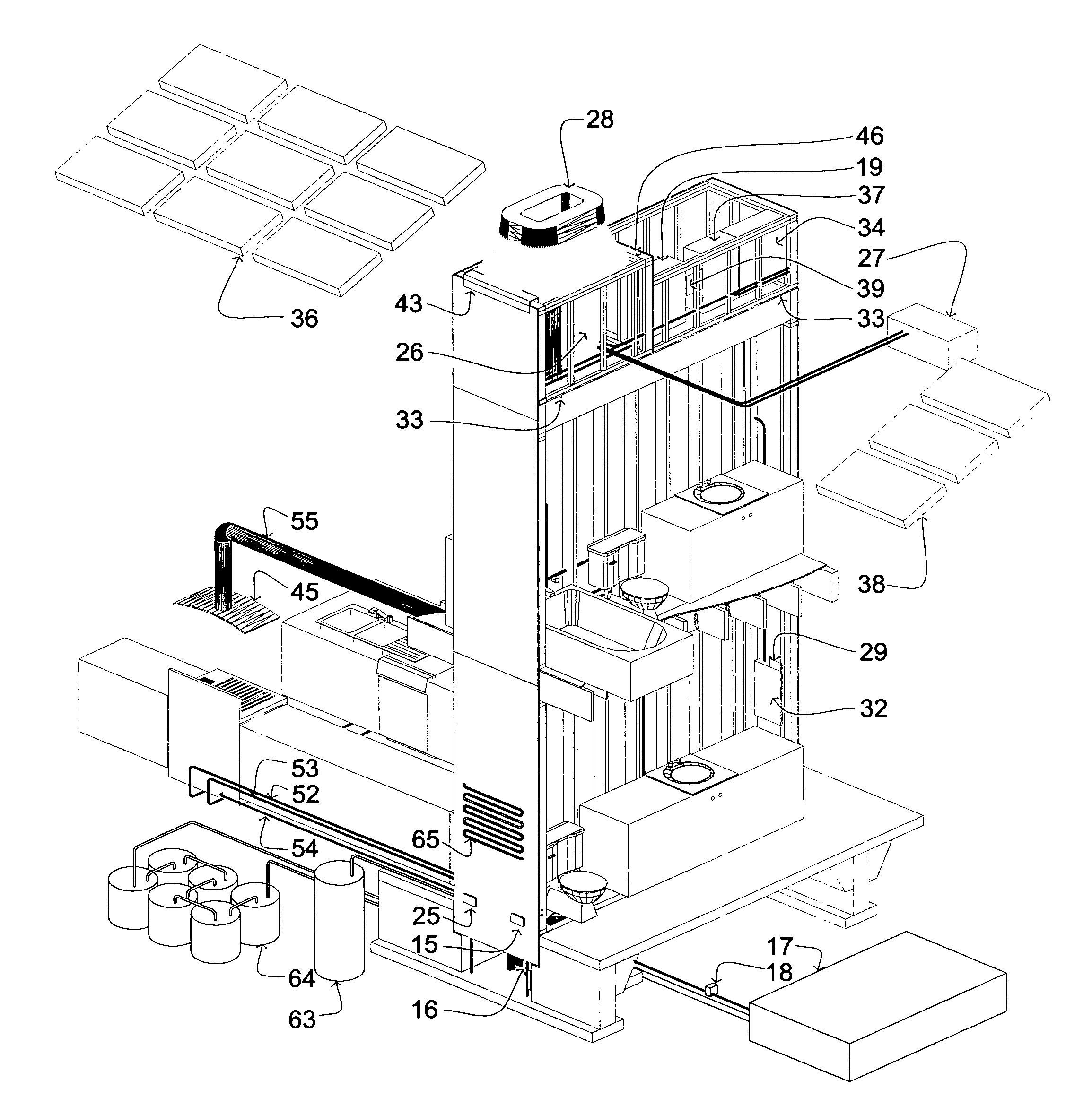 Complete prefabricated mechanical & utility system