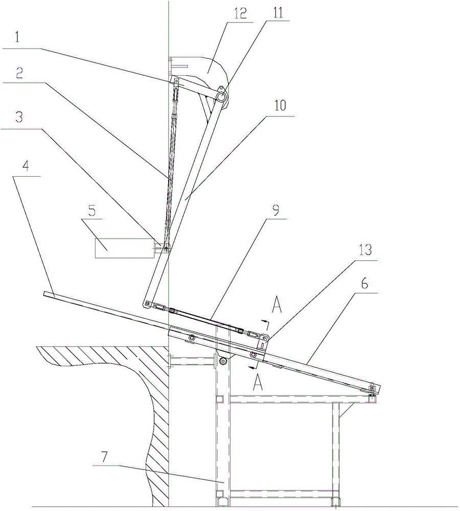 Material receiving device for punch press