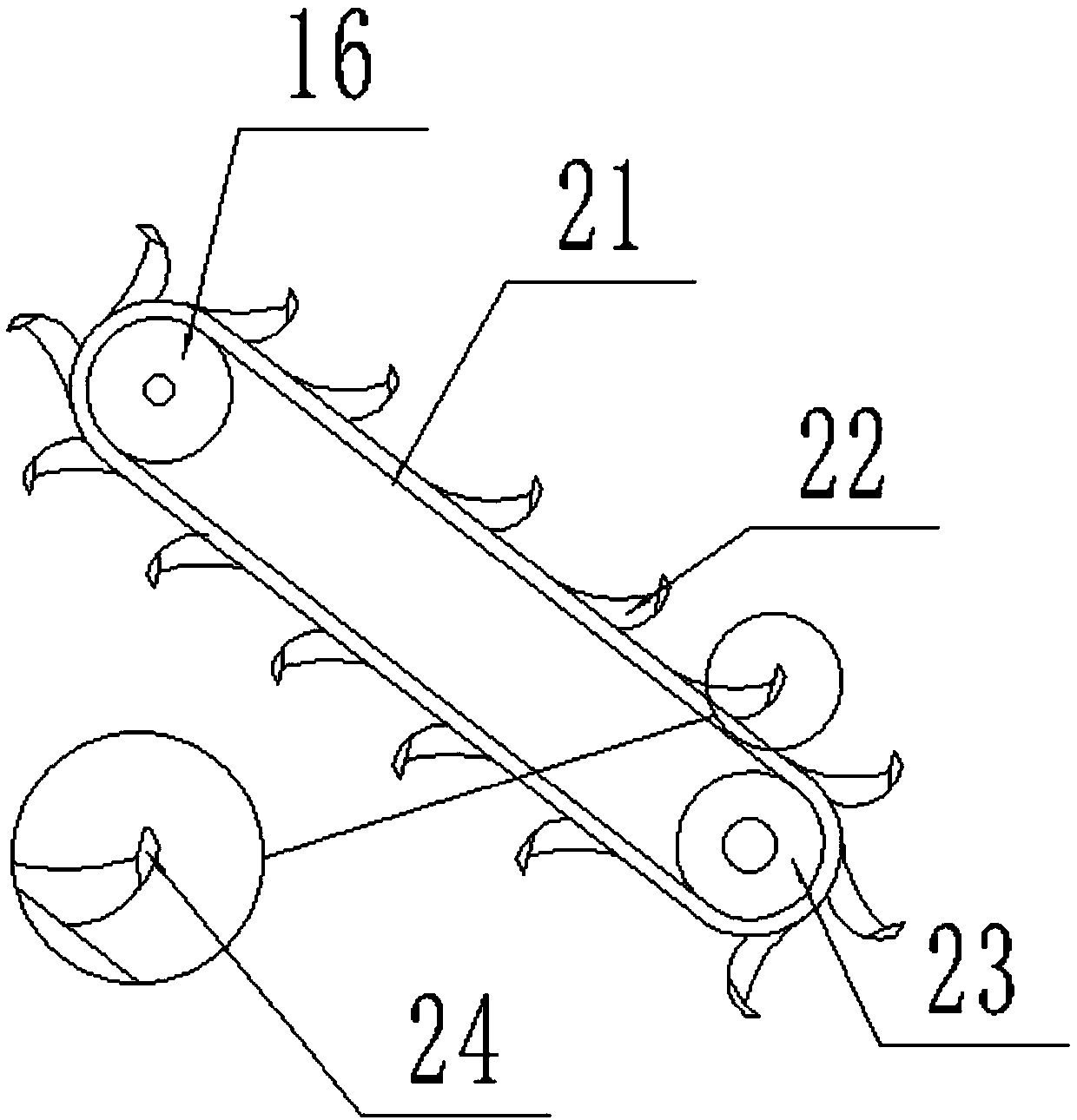 Chicken manure cleaning device for henhouse