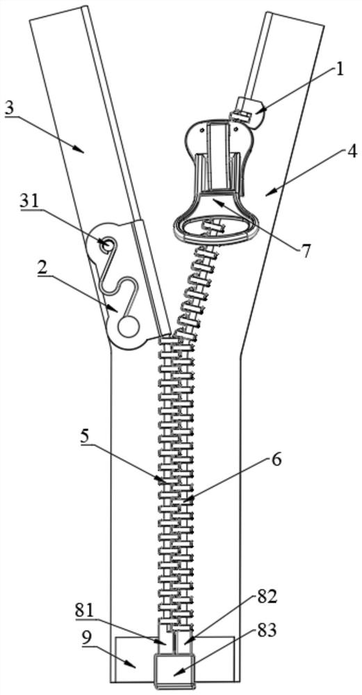 Tooth covering top stopper, metal zipper with special function and using method of zipper