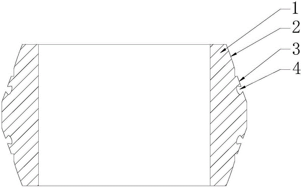 Outer sealing groove structure of O-shaped ring of non-standard sealing face