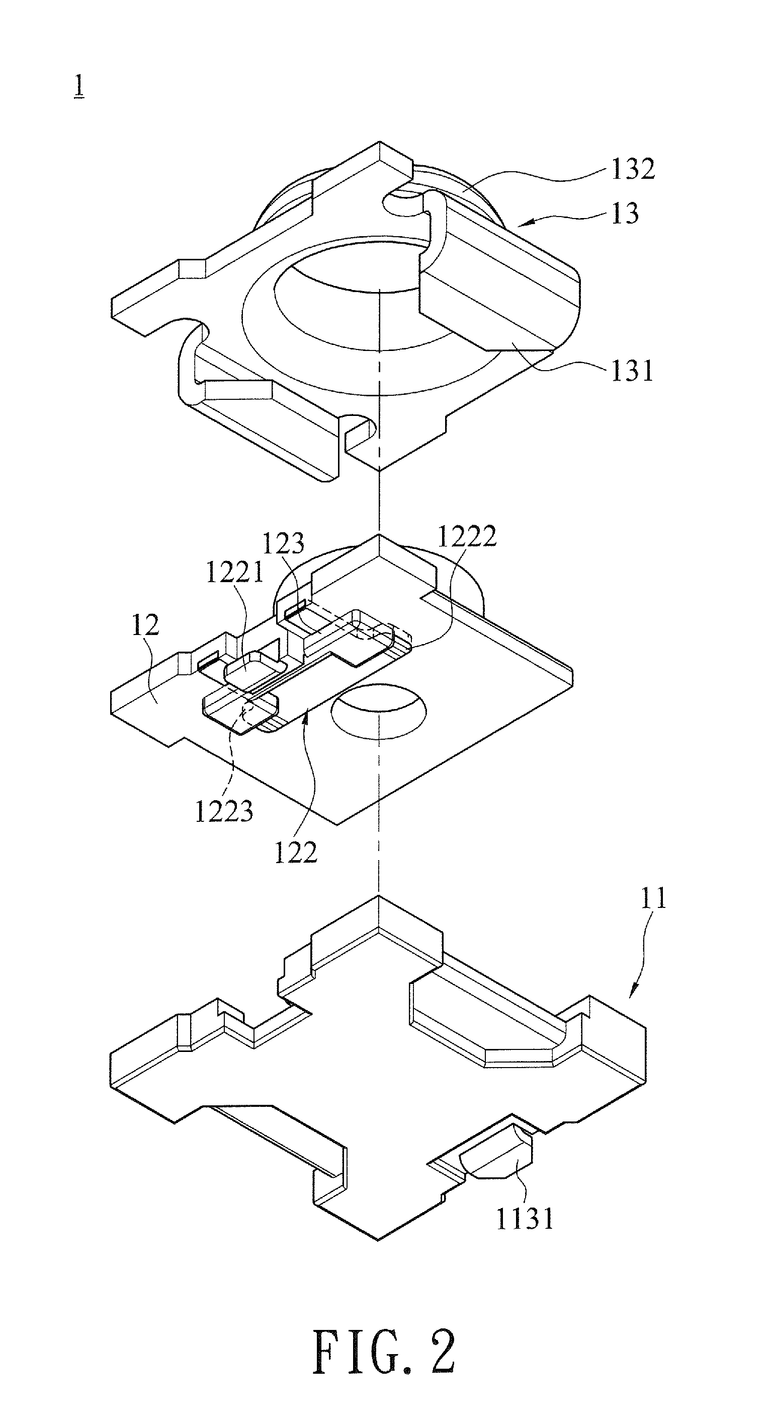 Three-Plate Coaxial Connector