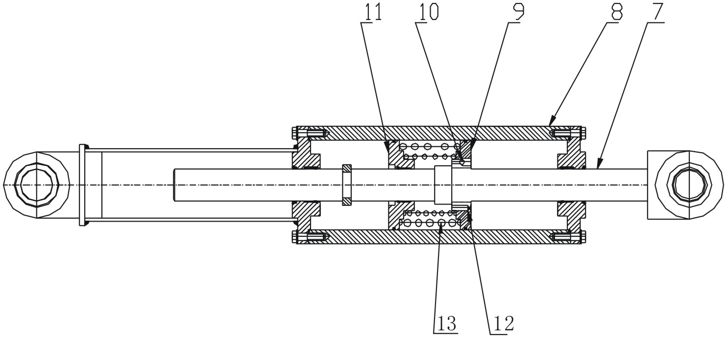 Dynamic compaction buffer damping method of crawler crane