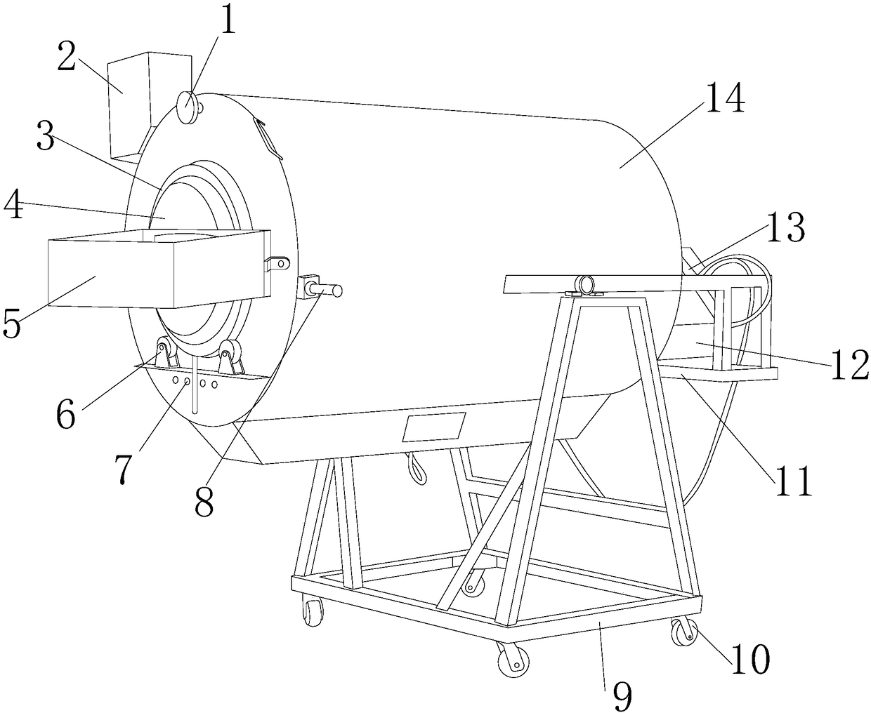 Fully-automatic fixation machine for tea leaf processing and production