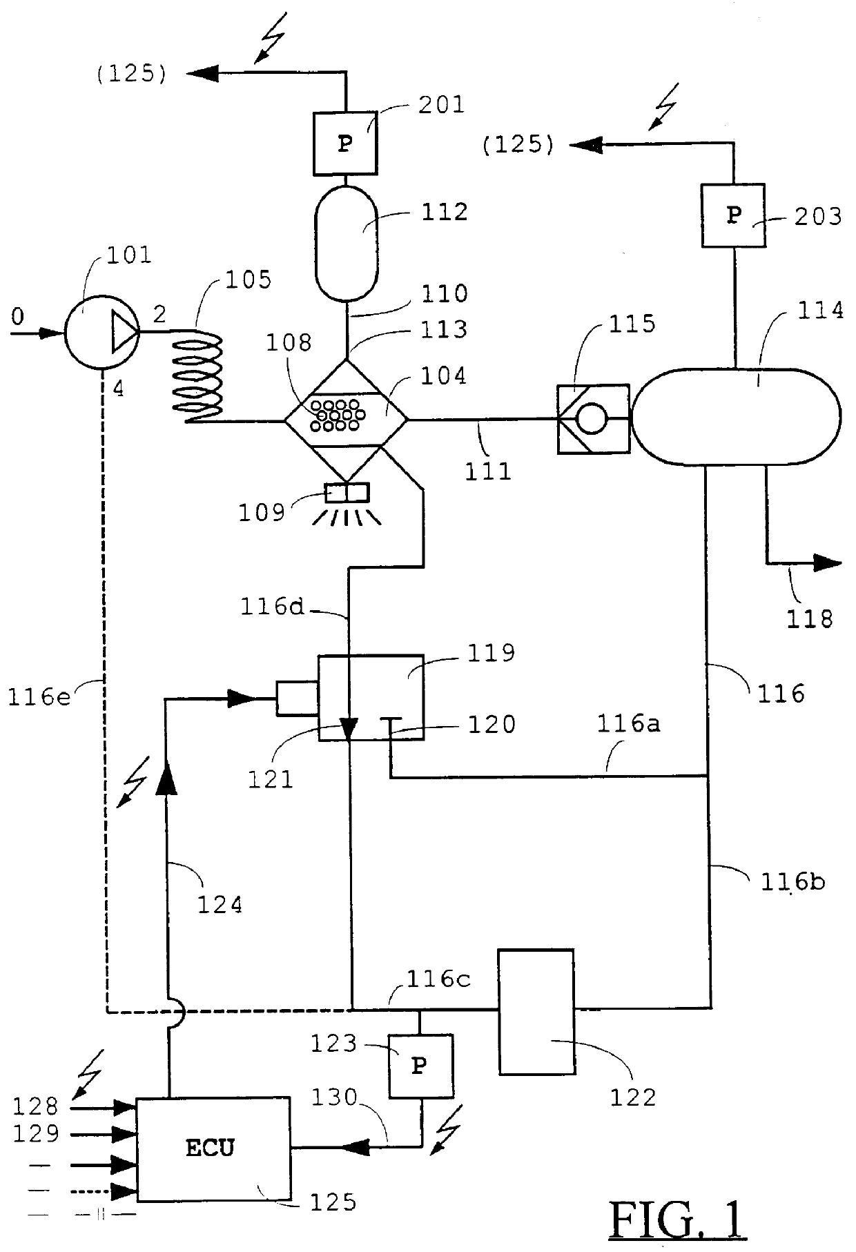 Air drying device for a pneumatic system