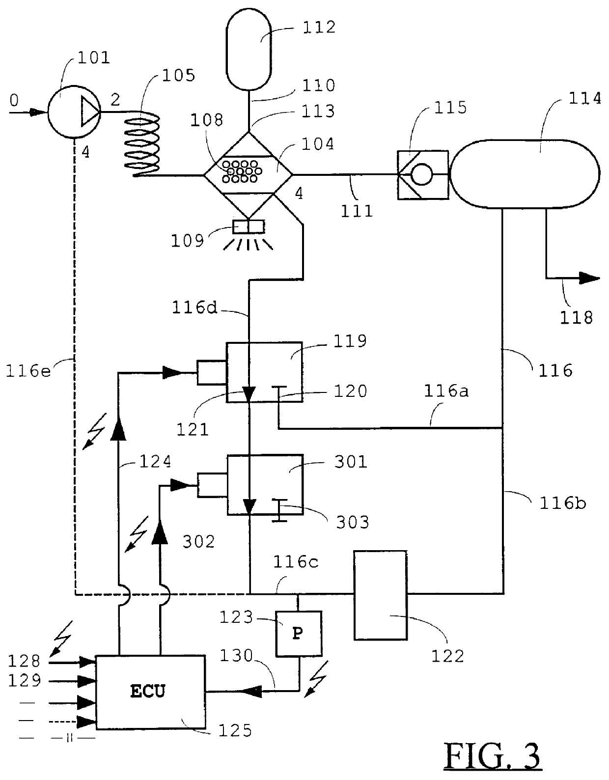 Air drying device for a pneumatic system