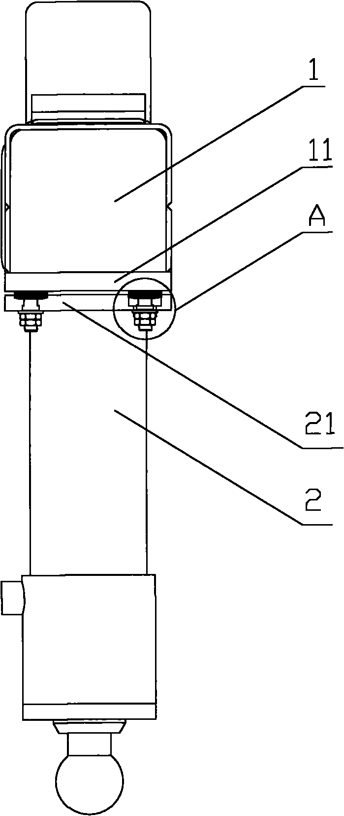 Engineering vehicle and device for detecting stress of supporting leg thereof