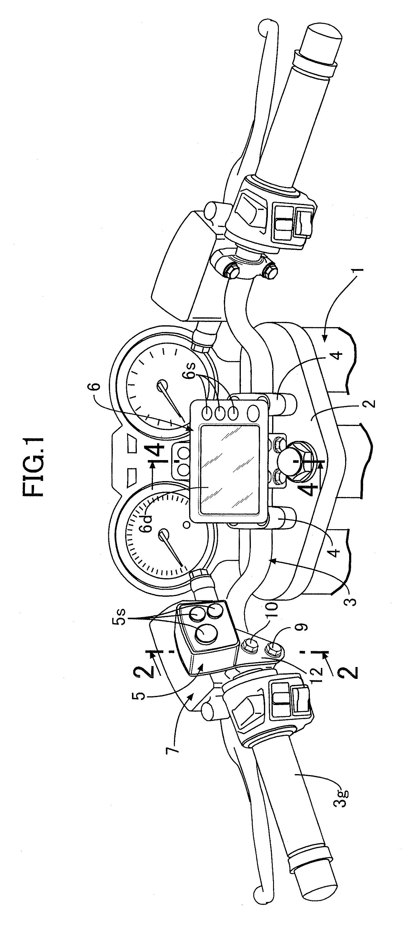 Electrical device mounting structure in motorcycle