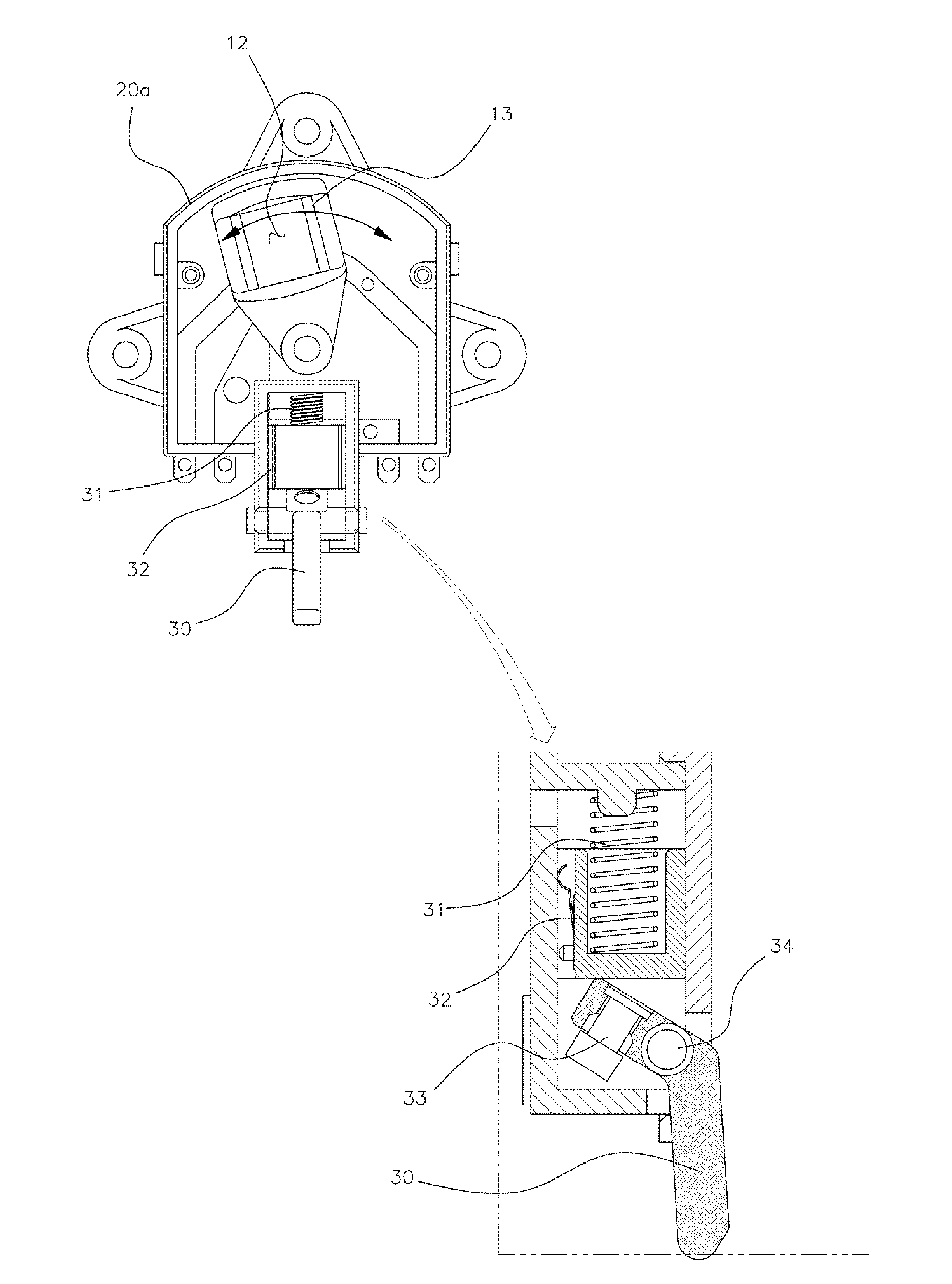 Structure of lever of vehicle transmission