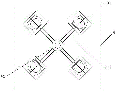 Die-casting forming die for bottom corner of antenna support