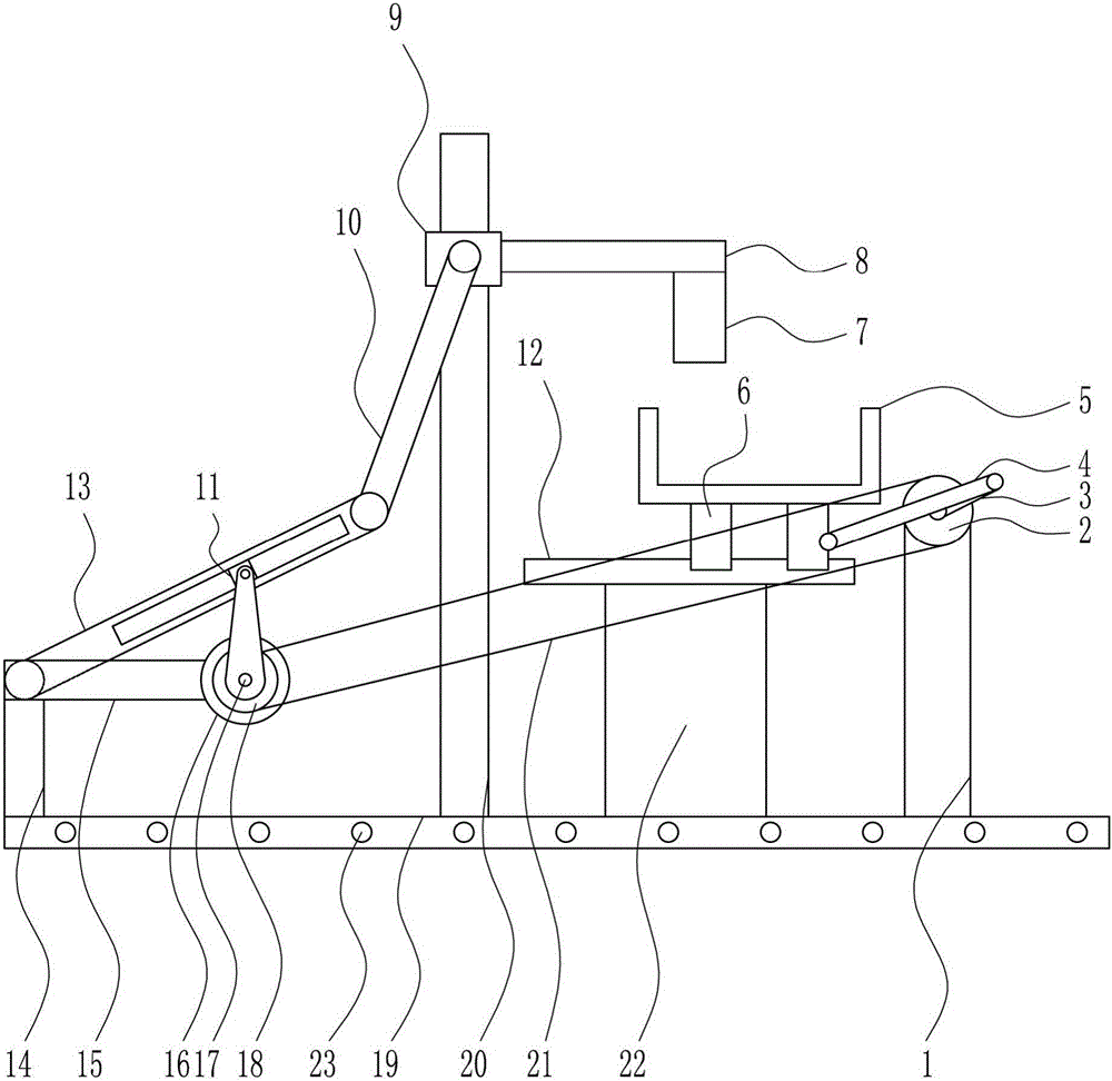 High-efficiency compaction device for discarded cotton cushions in medical gynecology department