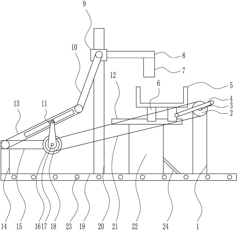 High-efficiency compaction device for discarded cotton cushions in medical gynecology department