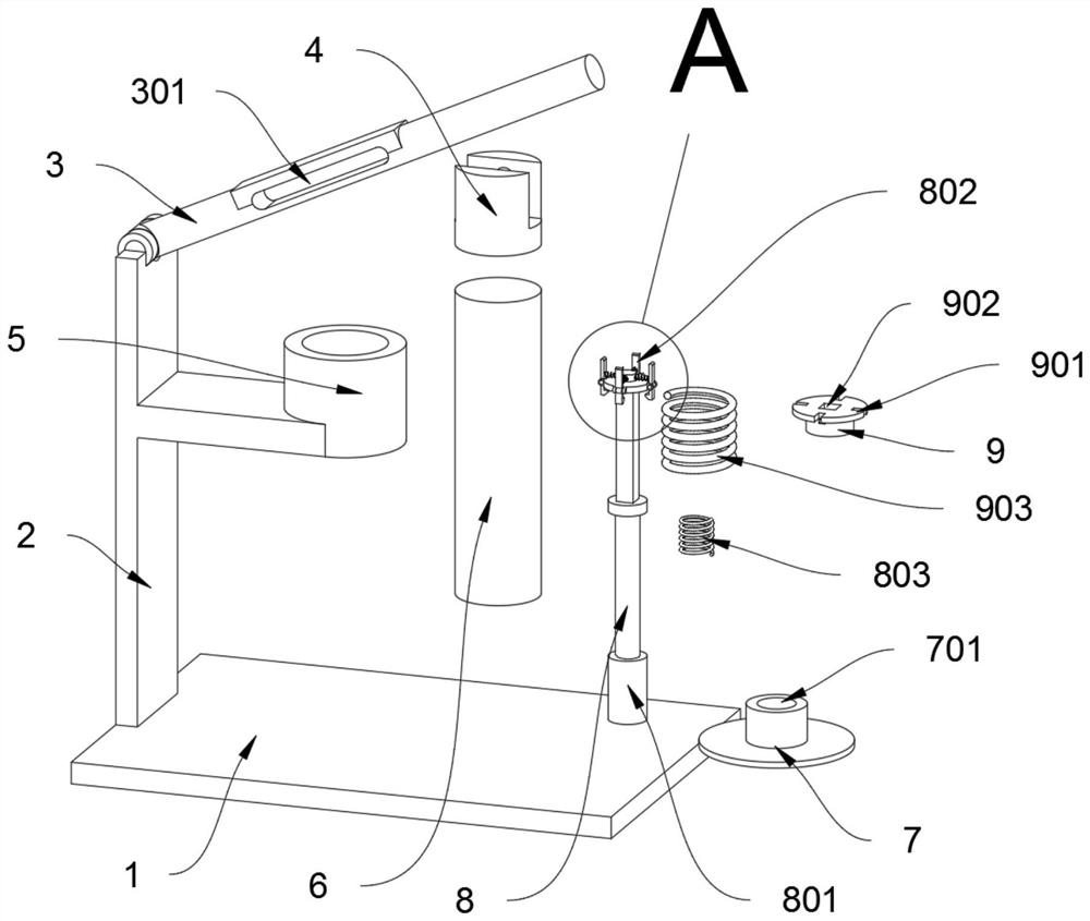 Auxiliary assembly device based on installation of small injection mold