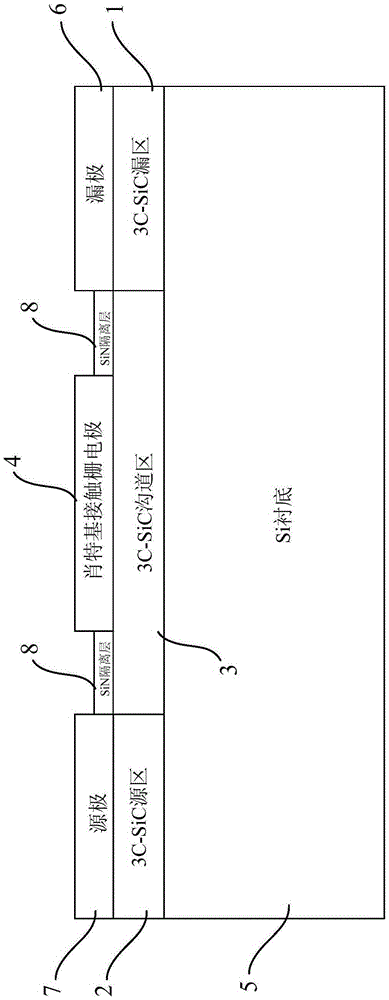 Heterojunction high electron mobility spinning field effect transistor and manufacturing method