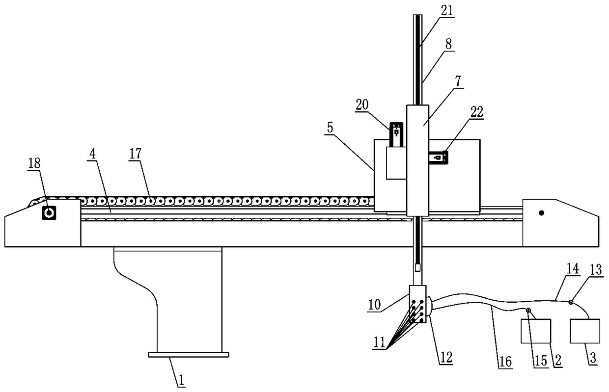 Automatic material taking device of injection molding machine