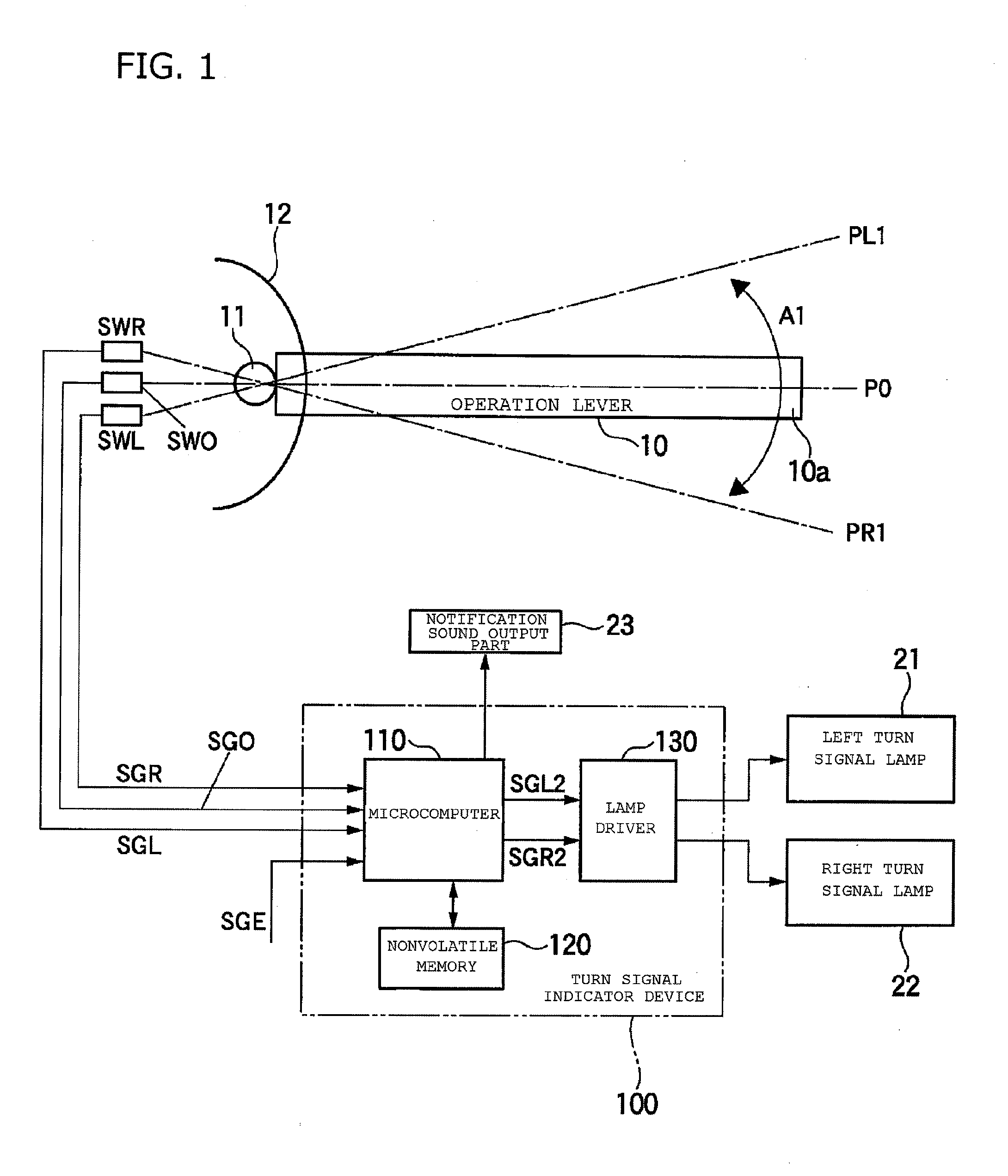 Turn signal indicator device