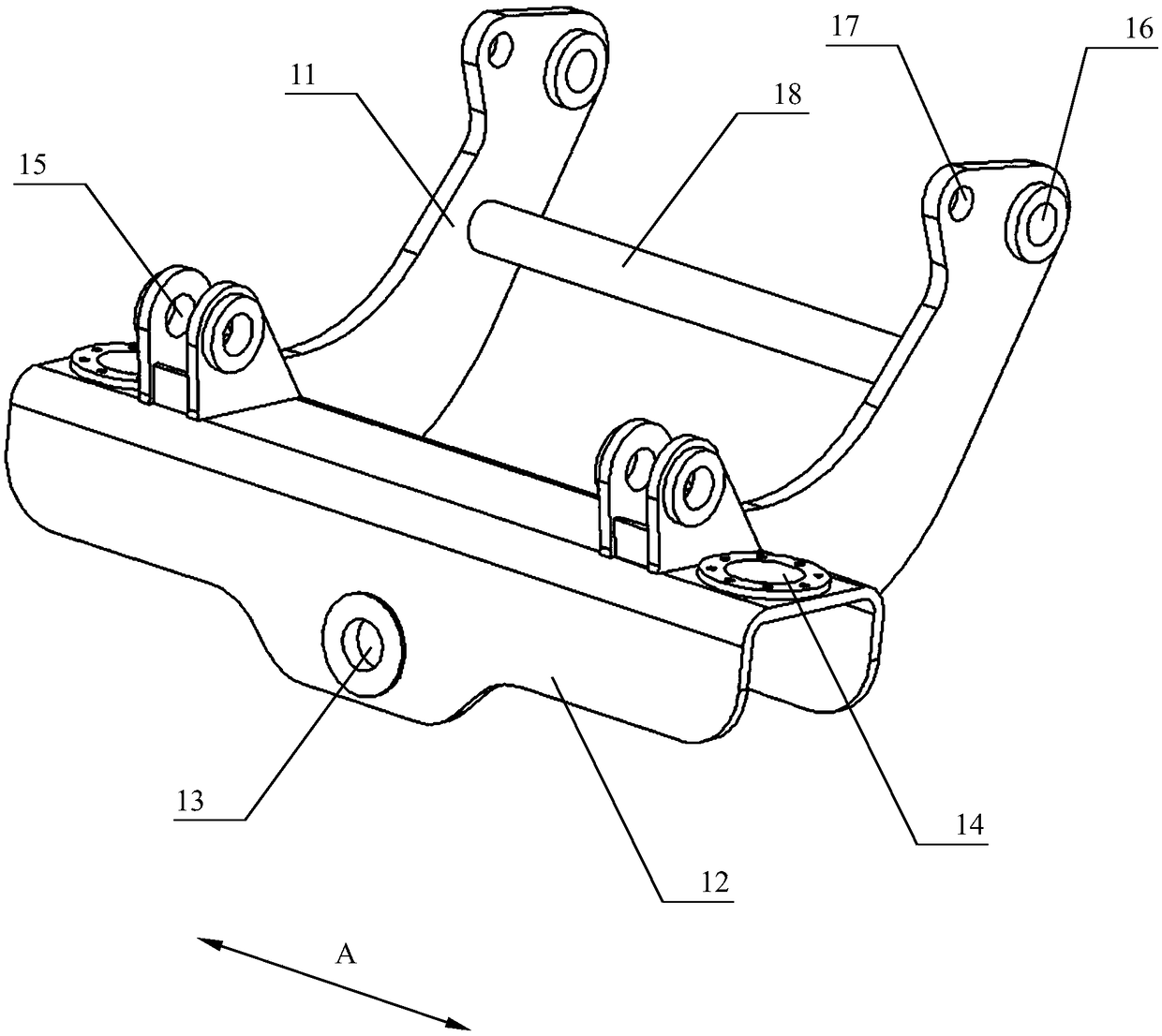 Road-rail-vehicle steel rail guiding device