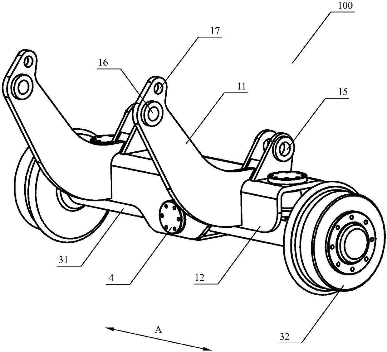 Road-rail-vehicle steel rail guiding device