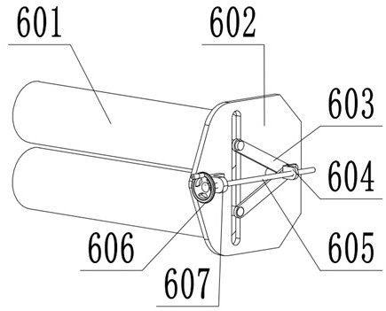 A pre-pressing device for non-woven fabric processing