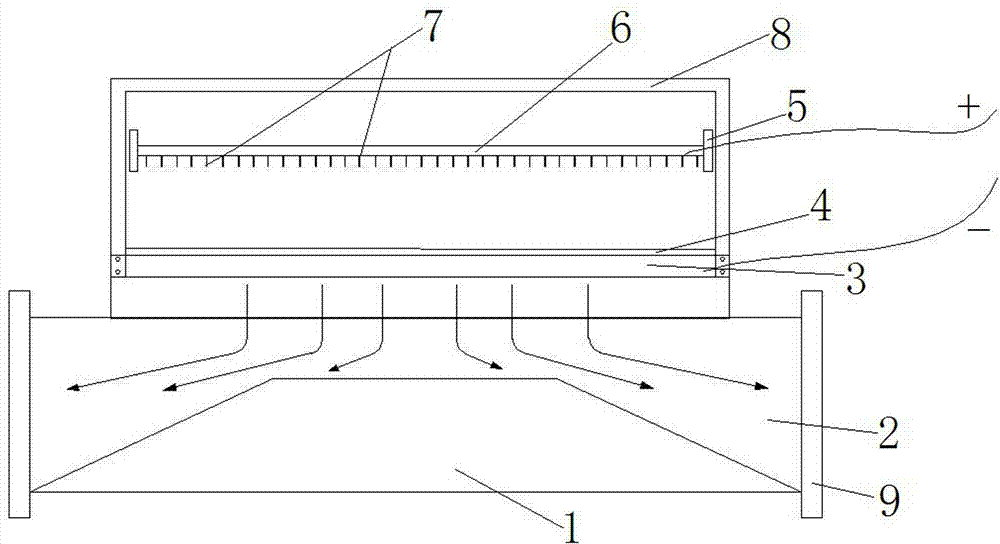 Online electret receiving device of non-woven fabric