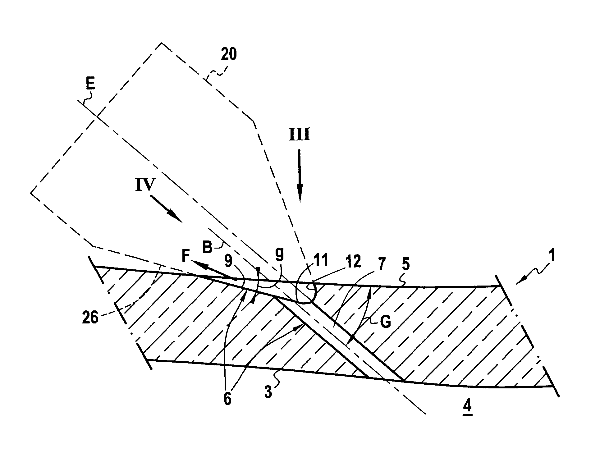 Cooling channel formed in a wall