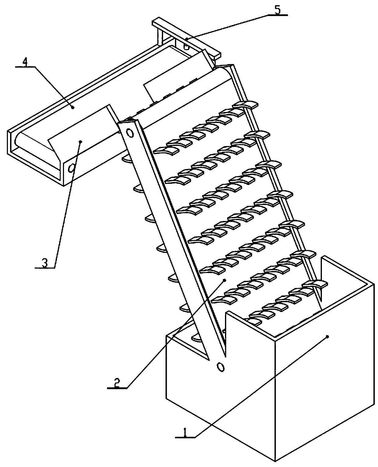 Device for orientating fish bodies based on capacitance and audio detection technology