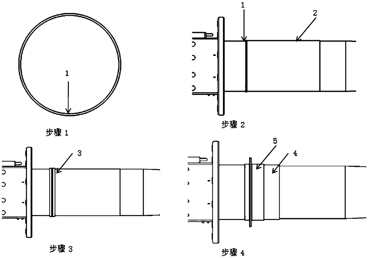 A process for embedding the current lead of a large-scale superconducting magnet into the ground layer of the ring segment